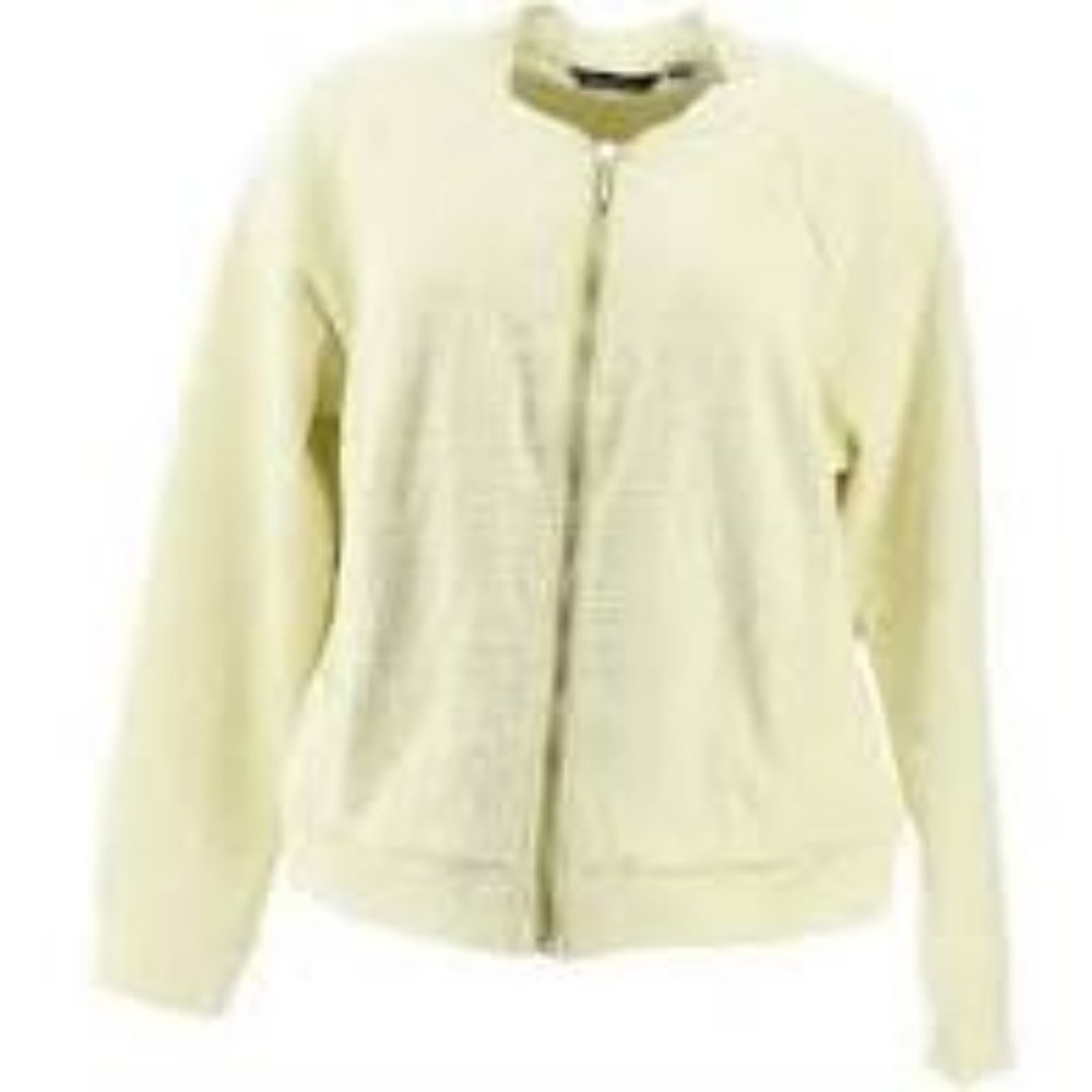 NWT H BY HALSTON LIGHTWEIGHT TEXTURED BOMBER JACKET 2